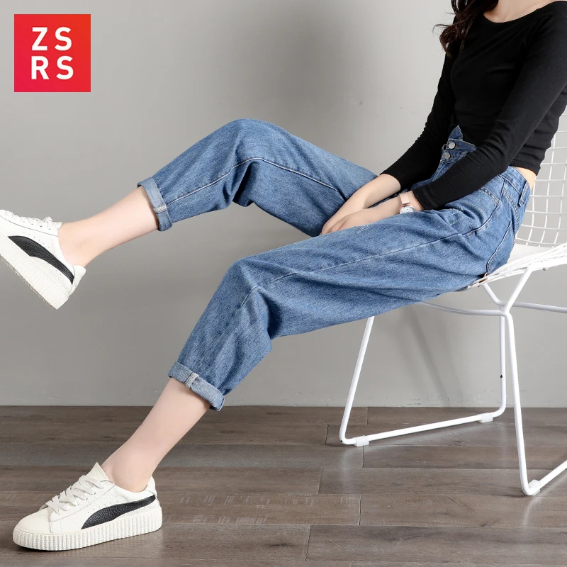 Zsrs осень новые женские джинсы бойфренд джинсы для женщин плюс размер женские джинсы свободные джинсы Высокая талия джинсы скинни