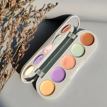 

Colored Concealer Plate Light Brighten Shadows Repair bi ying Long-lasting Repair Yan Color Concealer Long-lasting