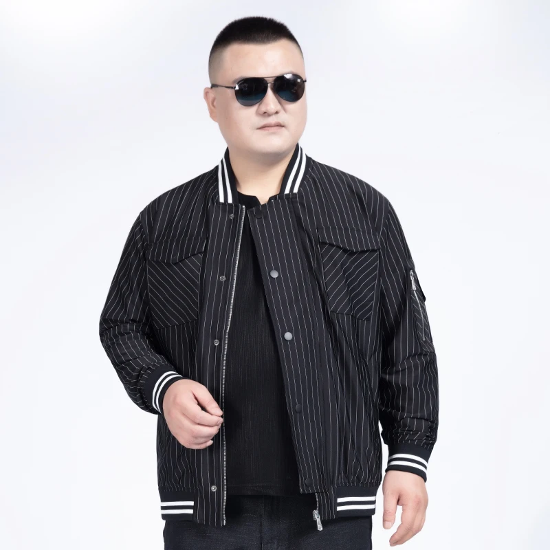 10XL 8XL Baseball Jacket Men Spring Autumn Casual Solid Fashion Slim Zipper Bomber Jackets Men Overcoat Mens Thin Pilot Jackets