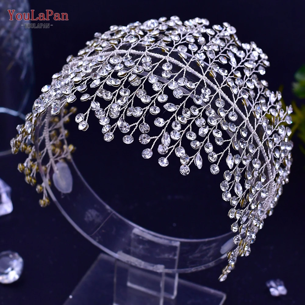 YouLaPan HP258 Silver Rhinestone Crown Bridal Headpieces Luxury Crystal Wedding Tiara Women Headband Hair Accessories Headwear hair accessories,bridal hair accessories,crown headband