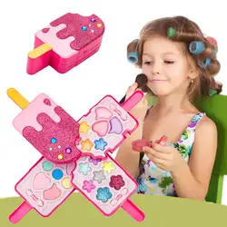 Принцесса девушки Косметика игровой набор Палитра с зеркалом моющийся и нетоксичный макияж набор для детей