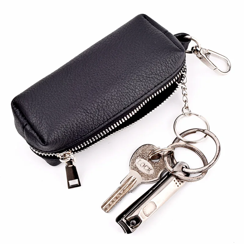 Luxury Retro Genuine Leather Tag Wallet RFID Blocking Purse Anti Loss  Credit Card Holder Crazy Horse Zipper Coin Wallet Men - AliExpress