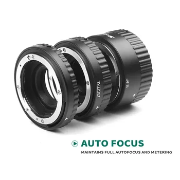 

Camera Lens Auto Focus Macro Extension Tube Ring for Nikon D5300 D3400 D3300 D3200 D3100 D750 D850 black for Nikon D3200 Cameras
