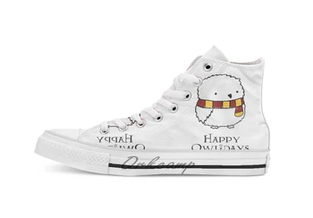 

Happy Owlidays breathable Casual High Top lace-up Canvas shoes sneakers Drop shipping