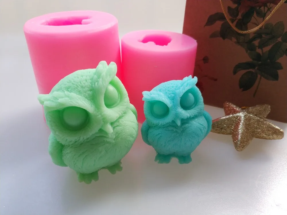 Новые милые силиконовые формы для мыла Сова 3D DIY коническая головка Свеча в форме Совы форма для изготовление мыла, свеч DIY подарок для друзей Рождественское украшение для дома