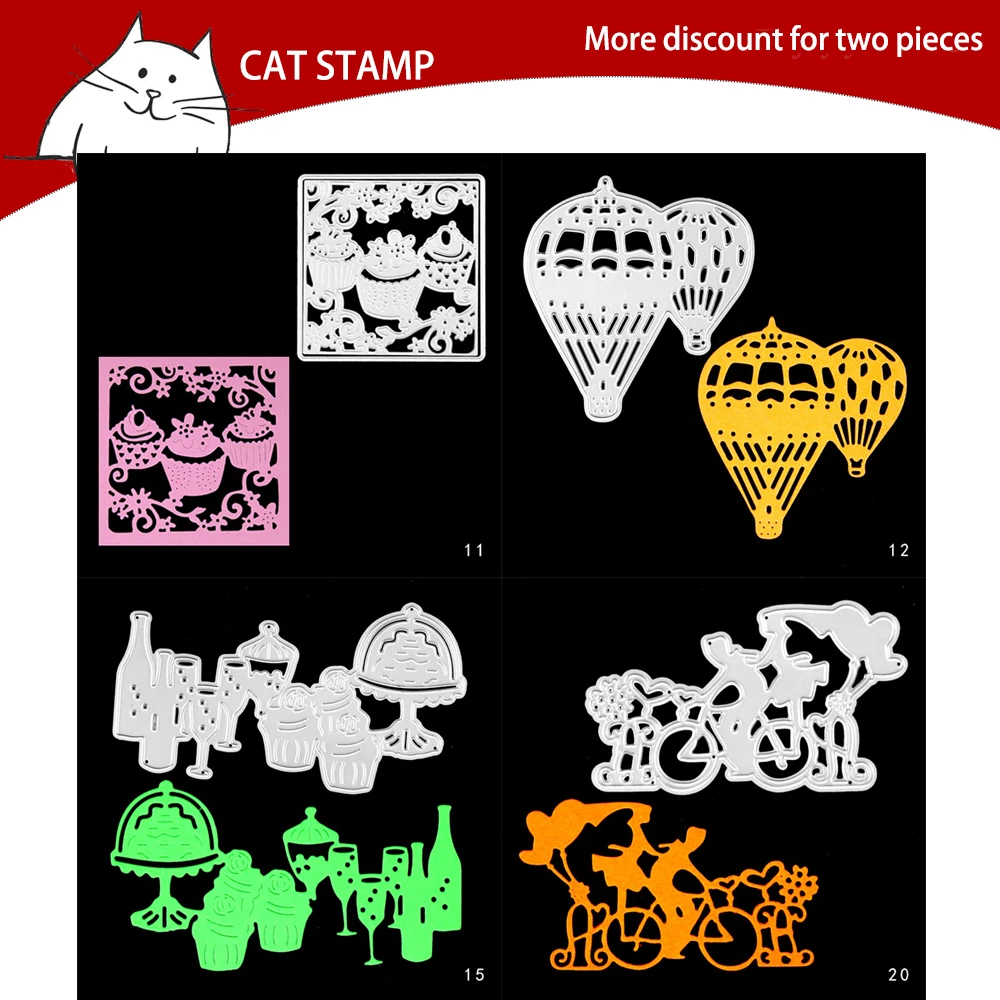 

Hot Air Balloon Metal Cutting Dies Stencil Scrapbooking DIY Album Stamp Paper Card Making Decoration Crafts