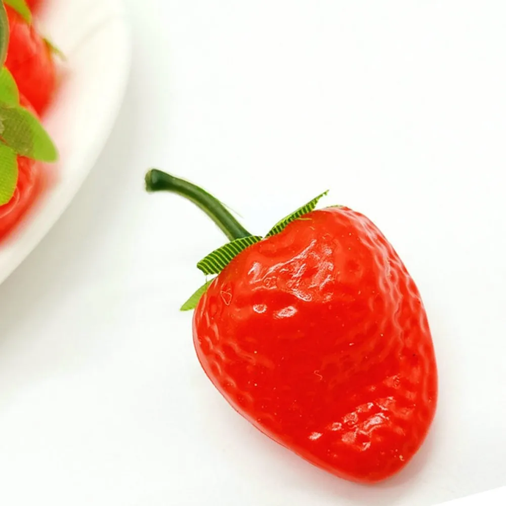  High Simulation Fruit Strawberry Photography Teaching Props Fake Home Restaurant Cute Decorations D - 4000115012397