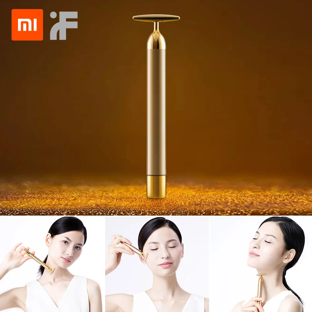 Xiaomi inFace Gold beauty Bar позолоченная Массажная головка для ускорения обмена веществ лифтинг для лица устранение отеков спа подарок для женщин и девочек