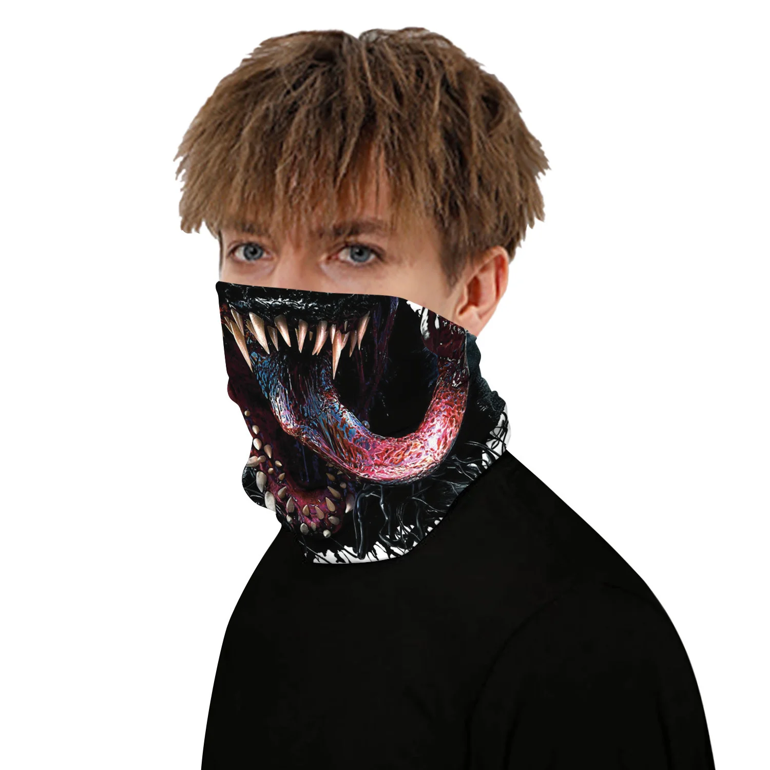 mens snood scarf 3D Seamless Motorcycle Skull Magic Bandana Neck Gaiter Thin Tubular Ring Scarves Sun Guard Face Headband Scarf Bicycle Headwear head scarves for men