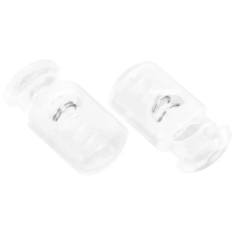 

Plastic Spring Loaded Clamps Drawstring Cord Locks 50pcs Clear
