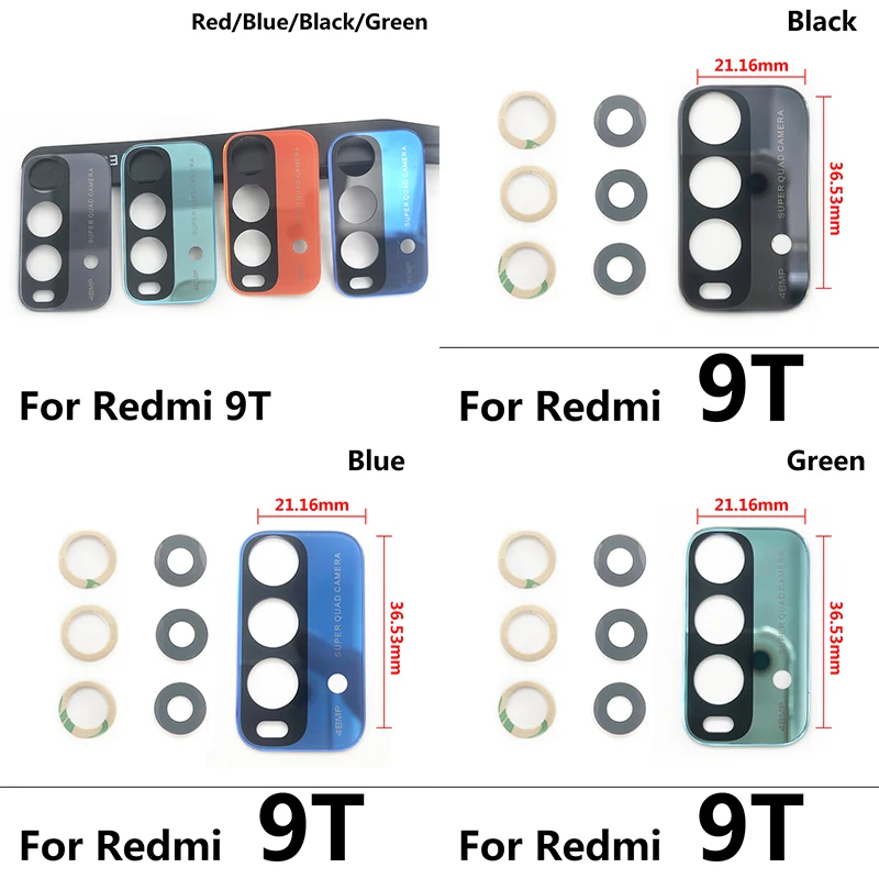 Новый оригинальный стеклянный объектив задней камеры 2 шт./лот для Xiaomi Redmi 9T с
