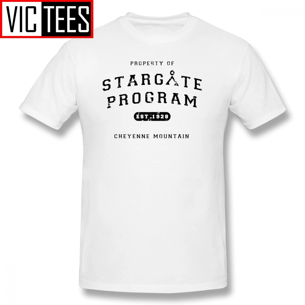 Мужские футболки с рисунком Stargate собственность программы футболка мужская