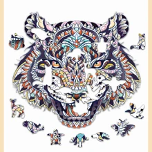 Puzzle tigre coloré 3D en bois, bricolage, bloc Pop A3 A4 A5, Animal Alien, boîte cadeau pour enfants, 100 200 300 grammes, nouvelle collection