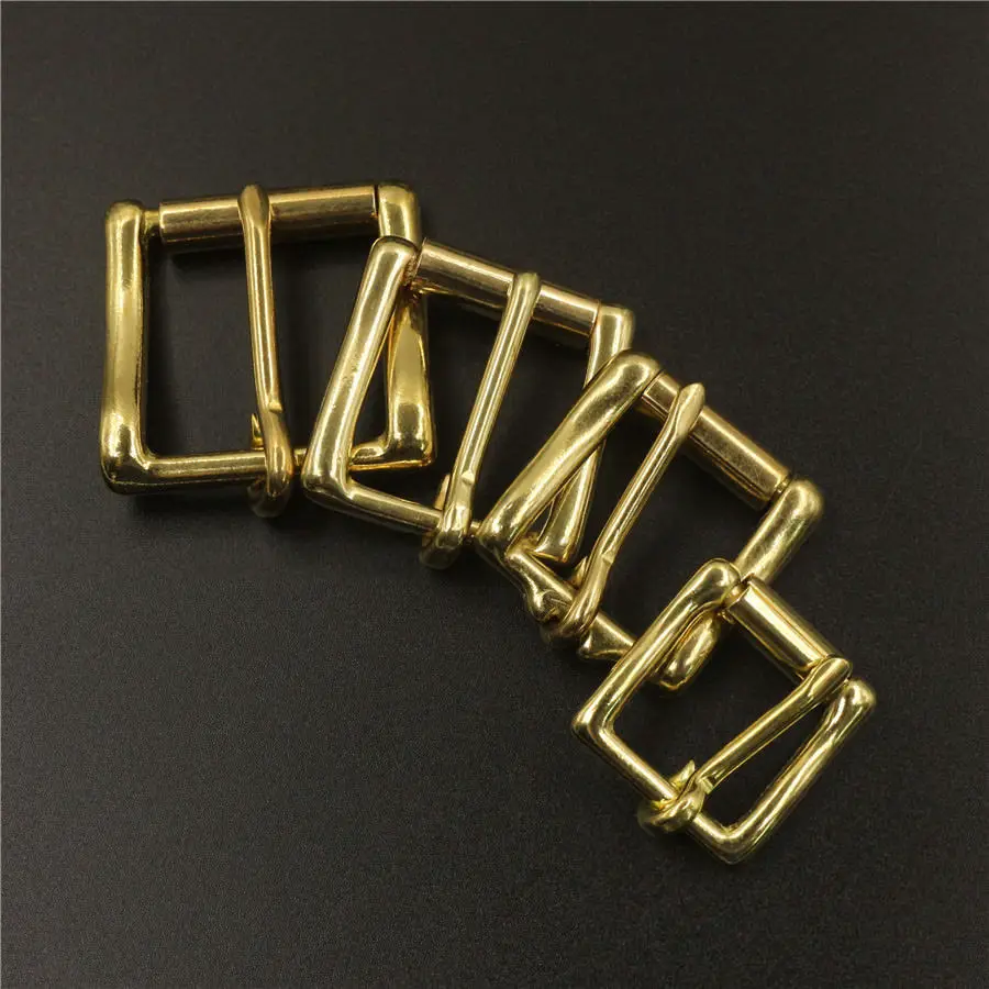 Латунная роликовая пряжка для ремня каблука одноштырьковая кожаный ремешок