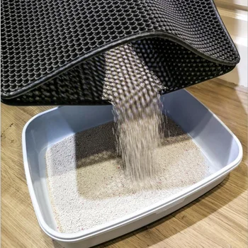 

EVA Waterproof Pet Cat Litter Mat Double Layer Cat Litter Trapping Pets Mat Pad Bottom Non-slip Pet Litter Cat Mat Floor