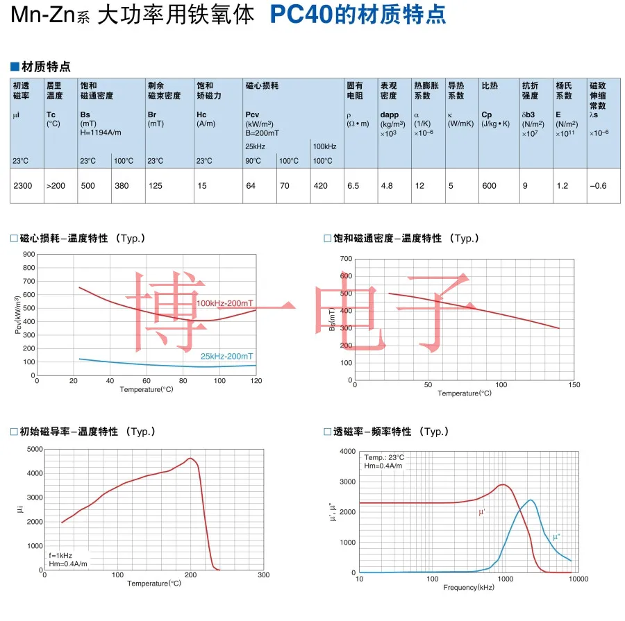 TDK EE55/55/21 EE55B импортный ферритовый сердечник PC40 материал может быть оснащен различными скелетами