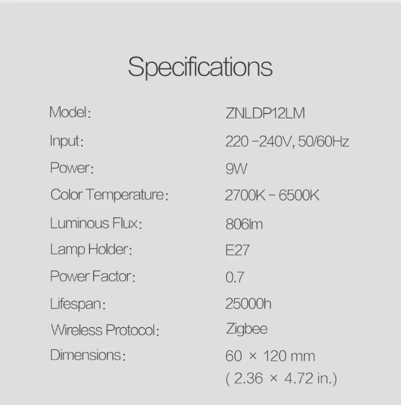 Смарт-лампа xiaomi Aqara 9 Вт E27 2700 K-6500 K 806lum умный настраиваемый светодиодный светильник белого цвета комплект для работы дома и приложение для дома xiaomi
