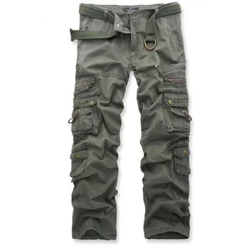 

Fashion New Style Multi-Pocket Mens Cargo Pants High Quality Casual Men Trousers Plus Size 28-40 Overalls Trousers
