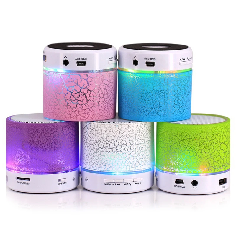 

Bluetooth Speakers Mini Portable Wireless Loudspeaker Crack LED TF Card FM USB Handsfree Subwoofer MP3 Stereo Audio Music Player