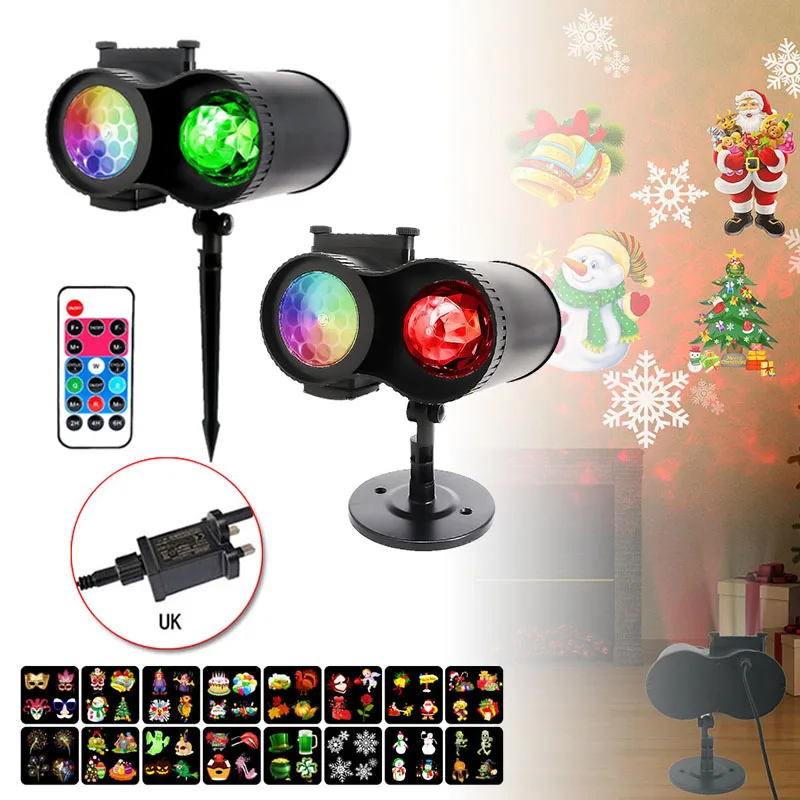 

Durable Lamp Moving Snow Snowflake Stage Light LED Outdoor Remote Controller 15W Home Garden Decor Supplies
