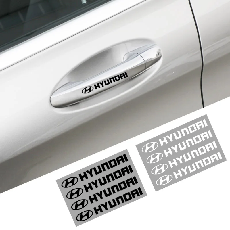 4 шт. наклейки на дверную ручку для Hyundai Santa Fe Sonata Solaris Azera Creta I30 Ix25 Tucson IX35 |