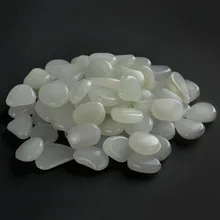 100pcs Simulation Glow Pebbles Home Living Room Garden Floor Decorations Placing Fish Tank Water Bowl Rock Stones