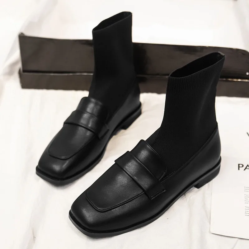 

The Spring and Autumn Period and The New Tenis Feminino Women Casual Shoes English Style Low Heel Leather Shoes