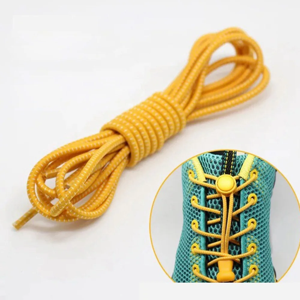 1 Pair Unisex Elastic Lock Shoelaces Running Jogging Trainer Reflective Sneakers Laces No Tie Shoe Laces Sports Shoelaces