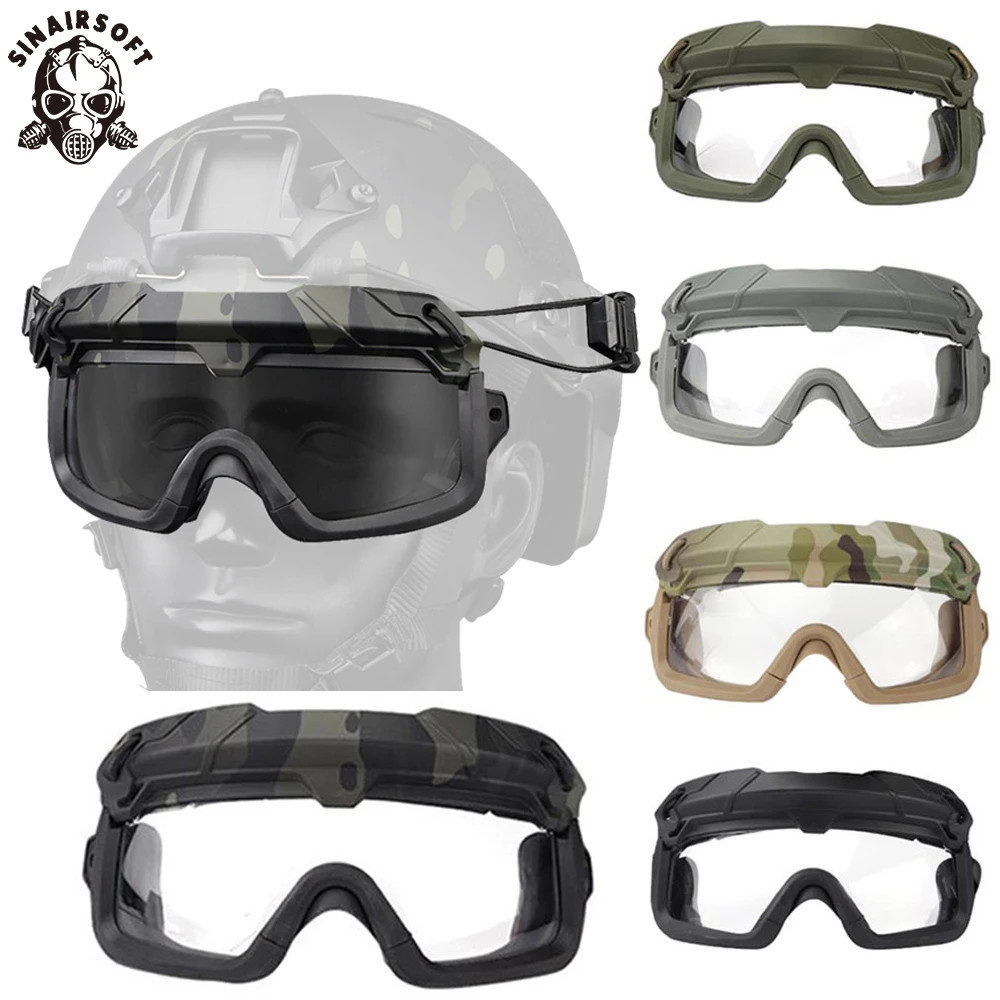 Tactical Airsoft Paintball Goggles Windproof Anti Fog CS Wargame Protection For Helmet Fishing Cycling Glasses Eyewear | Спорт и