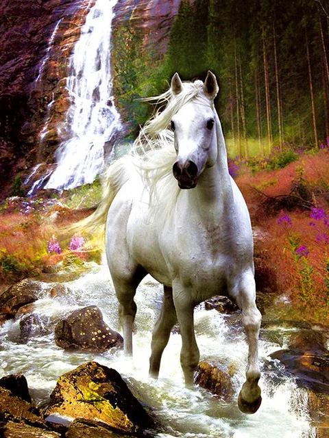 Evershine Diamond Painting Horse 5D Diamond Embroidery Animal Mosaic  Scenery Mountain New Arrival Cross Stitch Wall Decoration - AliExpress