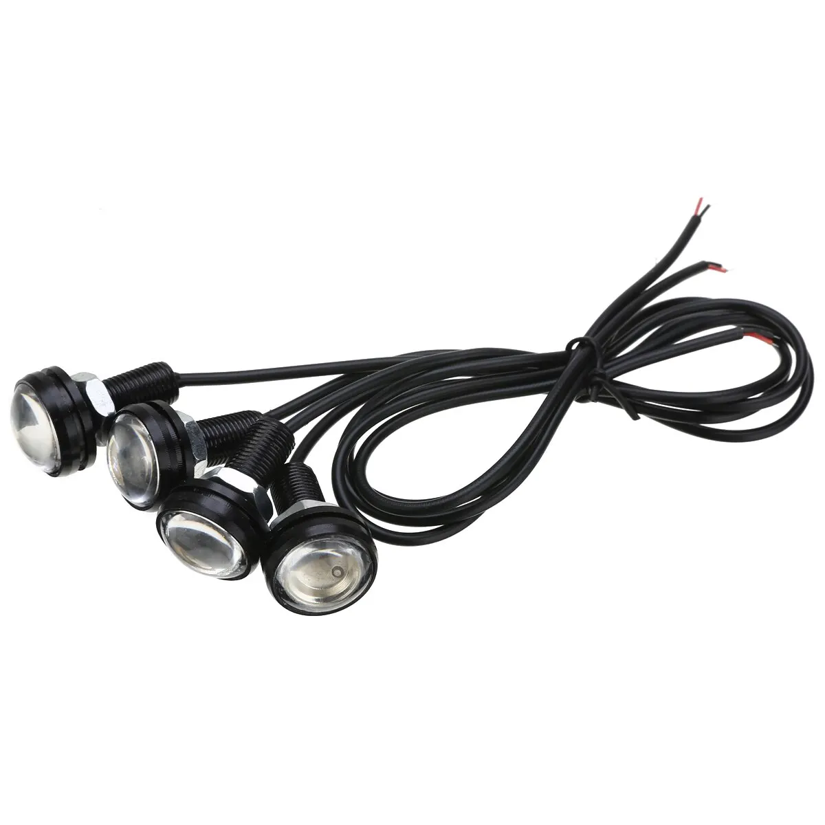 4PCS Blue LED Boat Light 12V 3W Waterproof Outrigger Spreader Transom Underwater Lights for Car Boat Marine