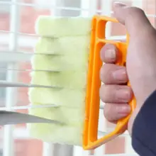 Жалюзи инструмент для чистки 2шт устройство для чистки жалюзи щетка Кондиционер моющаяся тряпка легкий инструмент для чистки жалюзи