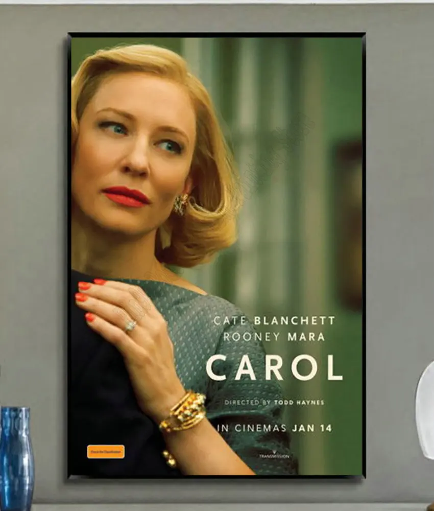 W379 Silk Fabric Poster Wall Art Decor Carol - Cate Blanchett Rooney Mara Love USA Movie Fashion Decoration Bright Christmas Gift