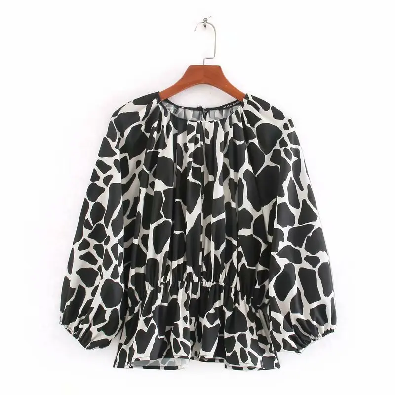 Woah 2020 Ms CC9621 блузка для женщин blusa feminina blusas Новый леопардовый принт коллекция талии