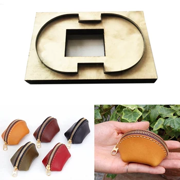 

Japan Steel Blade Rule Die Cutter Coin Purse Type Small Bag Pattern Stencil Template for Leather Handcrafts Lovers 100*70mm