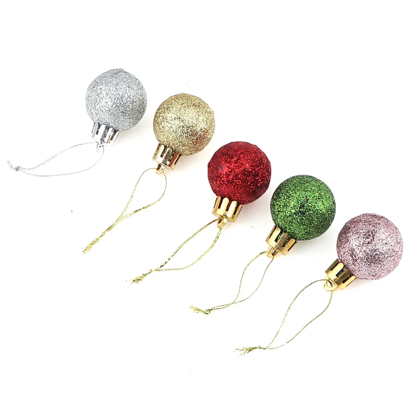 24pcs Christmas Ball Ornaments For Christmas Tree Decoration Pink White Balls For Xmas Holiday Wedding Home Party Decoration