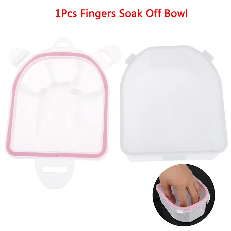 1PCS Separate Fingers Soak Off Bowl Plastic Thicken Nail Polish Remover Bowl Manicure Nail Art 