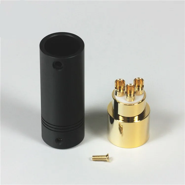 Позолоченный HIFI аудио штекер четырехъядерный Cannon XLR штекер 10 мм
