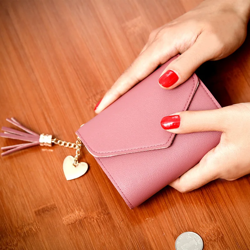 

New Style Fashion Small Wallet Women's Short Japanese And Korean Style Contrast Color Mini Students Women's Wallet