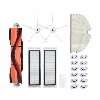 

2 Side Brush + 1 Roller Brush + 2 Filter Net + 2 Mop Cloths Pad + 12 Filter s for Xiaomi S50 S55 S60 T4 T6 Robot Vacuum C