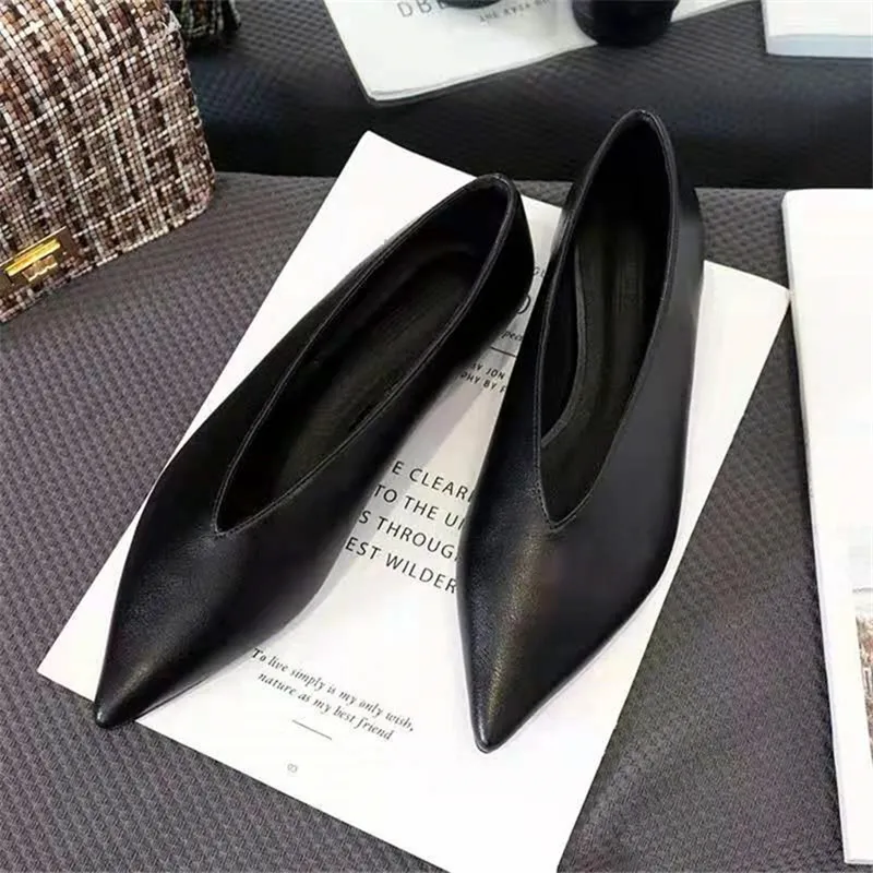 Shiny Casual Ballet Flat Shoes Woman 2020 Spring Lady Loafers Shoes New Pointed Toe V Mouth Sequined Pregnant Women Flats Shoes  (3)