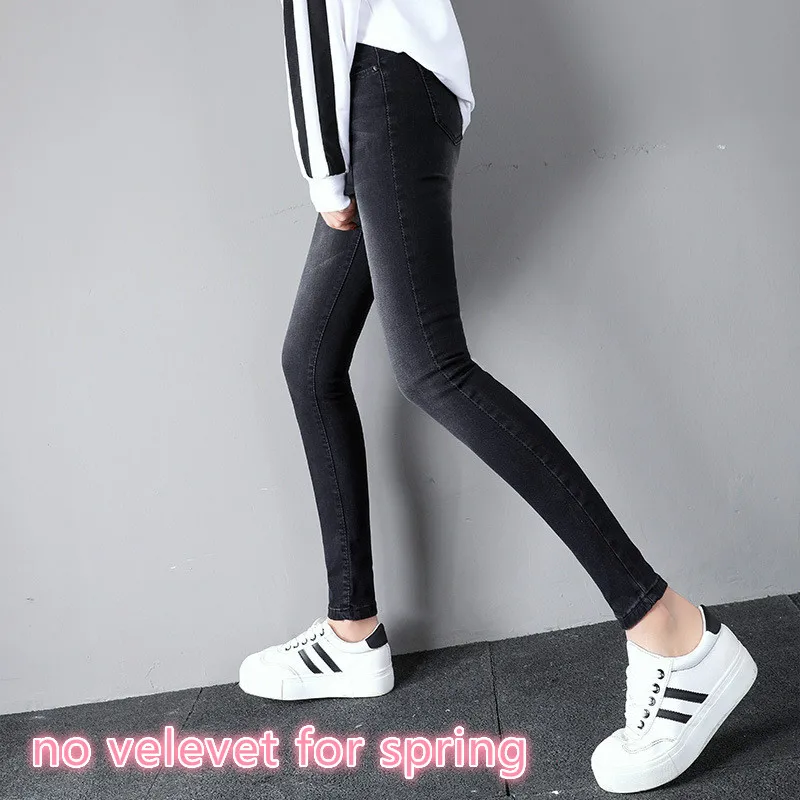 Kopen Winter warme dikke fleece 2019 Jeans Voor Vrouwen Skinny Hoge Taille Jeans Vrouw Denim Potlood Broek Vrouwen Jeans Broek Plus size