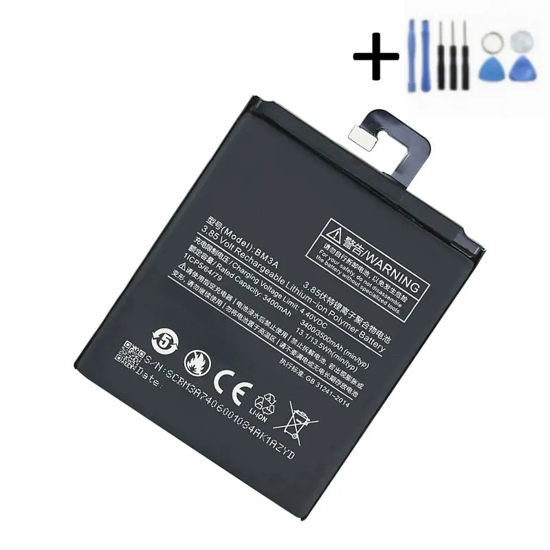 1x100% новые 3400 мАч батарея Замена для Xiaomi Mi Note 3 Note3 BM3A BM 3A смартфон батареи + набор