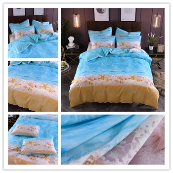 

The beach sea star Printed bedding sets Quilt/Duvet/Comforter cover Bedroom 3pcs concise style all size