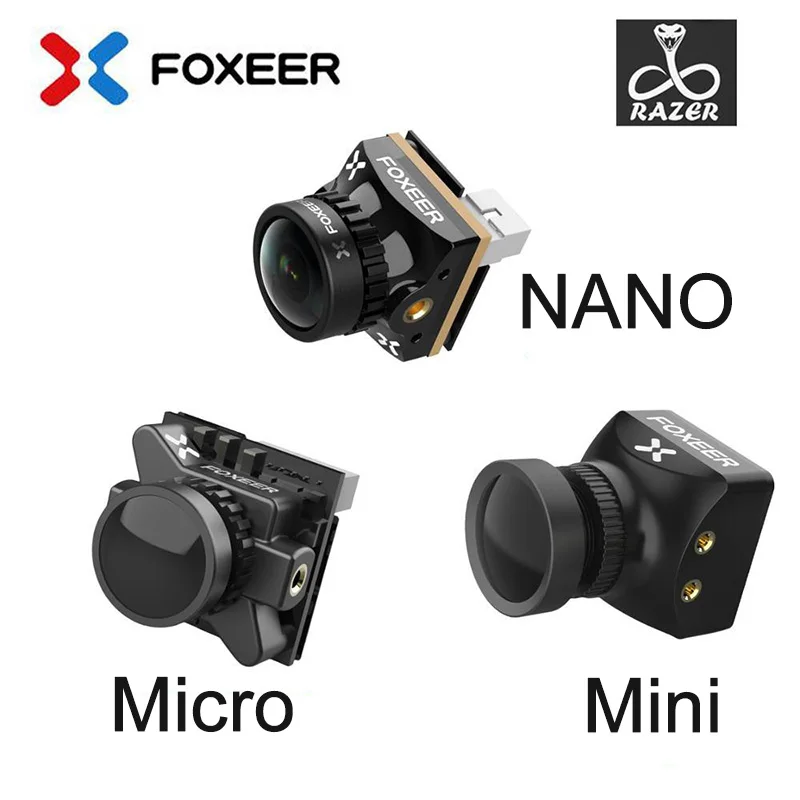 Камера Foxeer Razer Mini / Micro/ 1 8 мм/2 мм 120TVL WDR FPV PAL/NTSC переключаемая 4:3 16:9 для Racing Drone|Детали