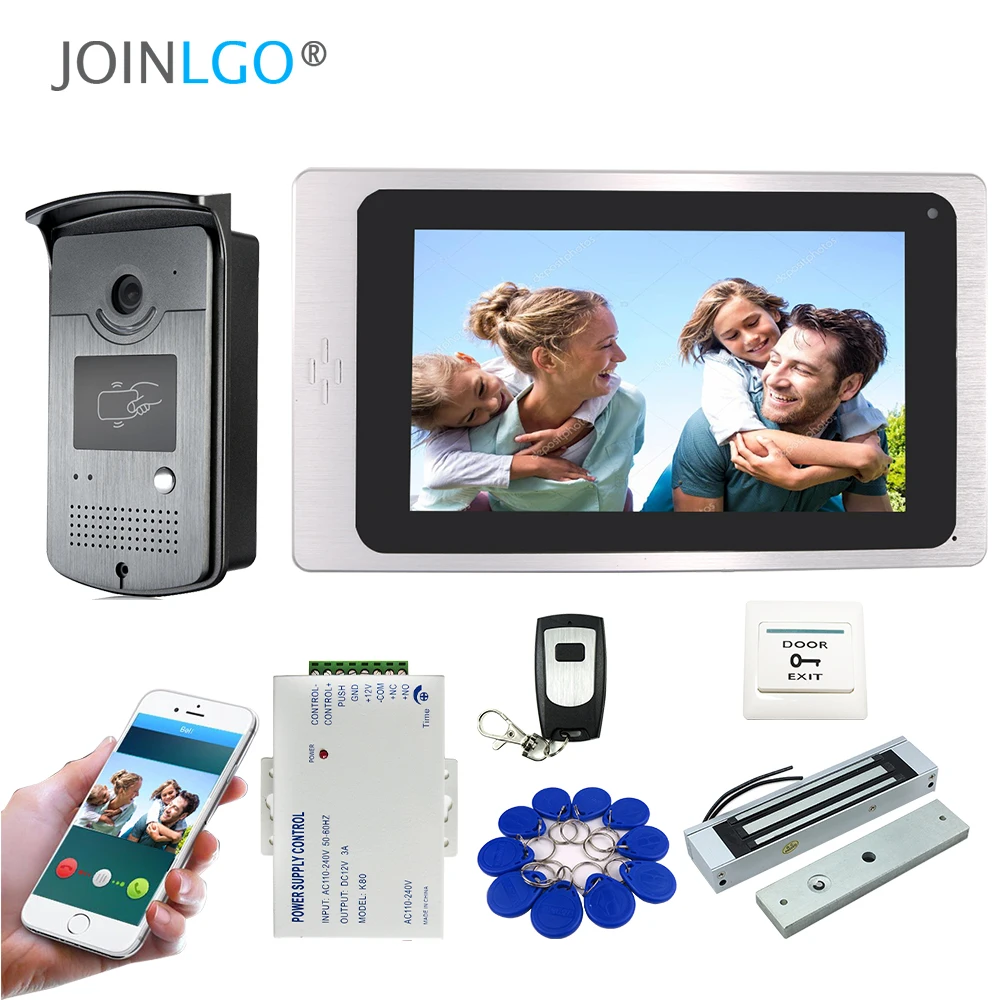 Wifi Ip 7 Touch Screen Video Intercom Door Phone Record System