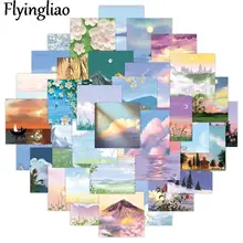 

50pcs Landscape painting Cartoon Children Stickers Skateboard Guitar Suitcase Girls Waterproof scrapbooking Sticker Kids
