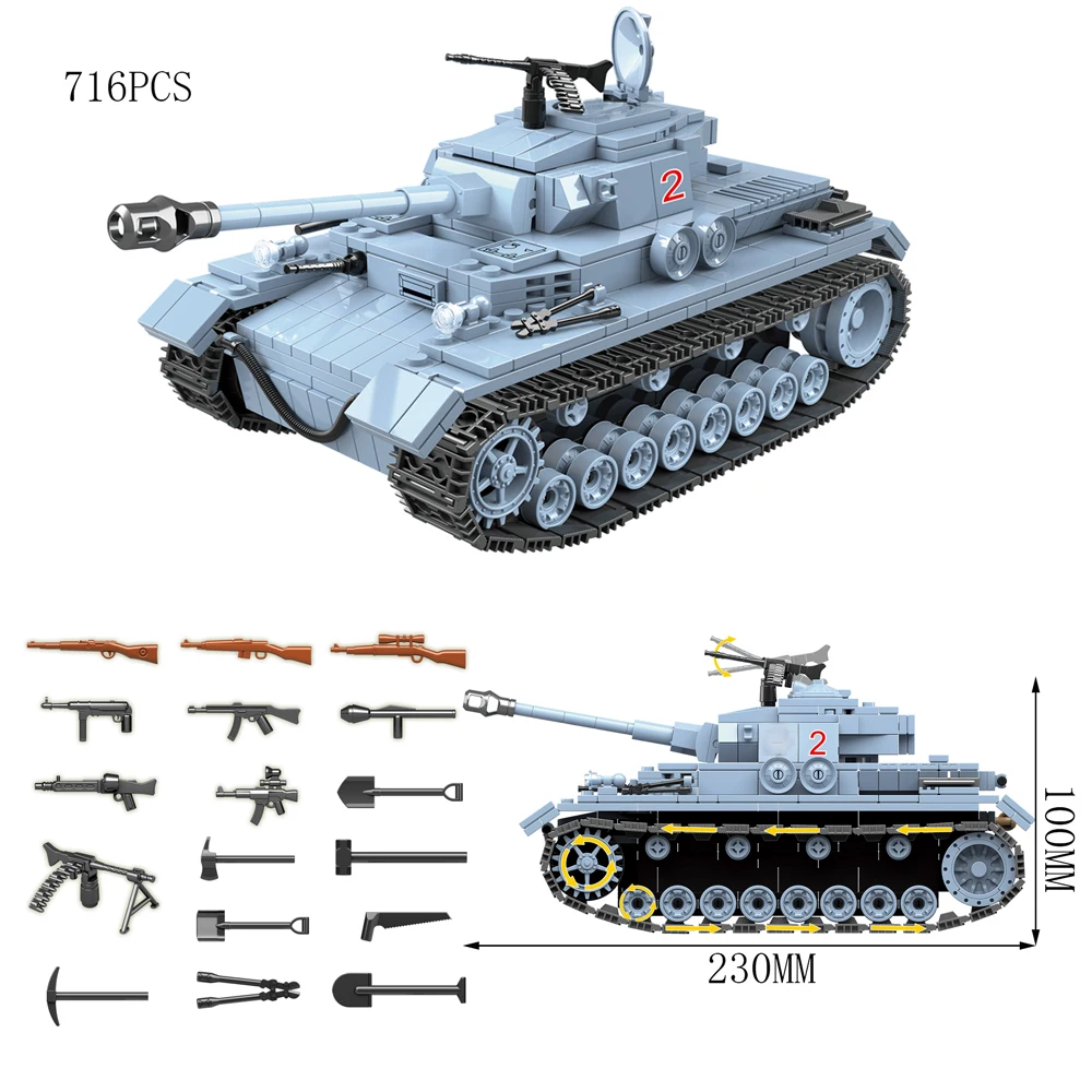 Мировая война 2 WW2 солдат бронированный автомобиль KV-1 rc Танк военный спецназ армии строительные блоки кирпичи собрать детей рождественские игрушки - Цвет: Зеленый