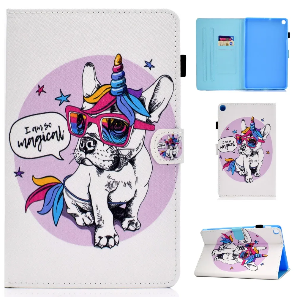 T510 T515 флип-стенд Funda Чехол Кожаный Футляр чехол для Samsung Galaxy Tab A 10,1 SM-T510 SM-T515 оболочка+ пленка+ ручка