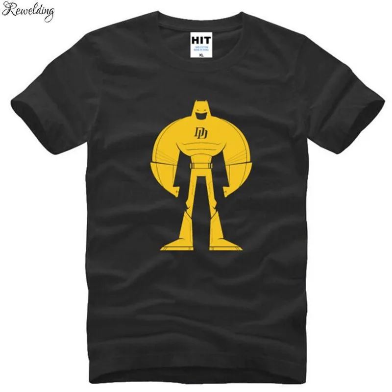 Сорвиголова DD логотип Футболка с принтом летние Стиль коротким рукавом из хлопка